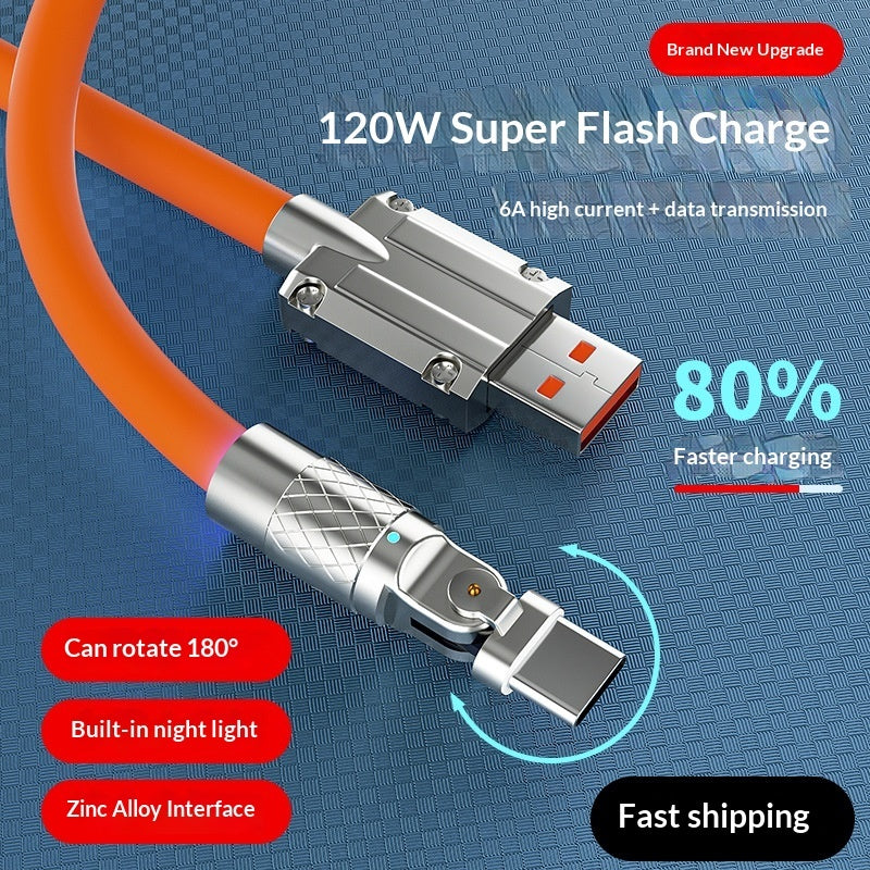 Mecha Elbow 180 Rotating Data Cable Reinforced