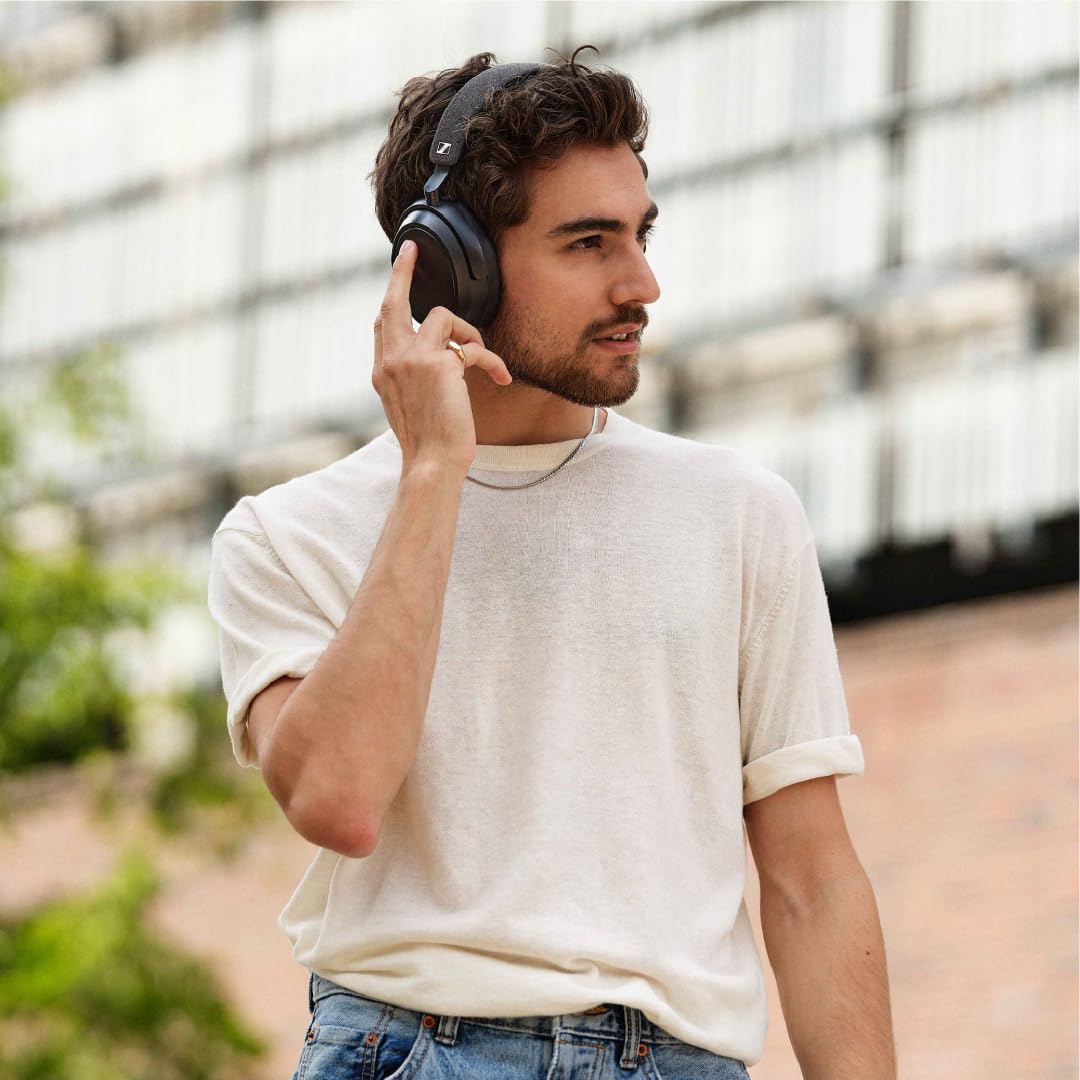 Sennheiser Momentum 4 Wireless Noise Cancelling Headphones - Bluetooth Headset for Crystal-Clear Calls with Adaptive Noise Cancellation, Over-Ear Headphones, 60h Battery Life, Folding Design, Brown