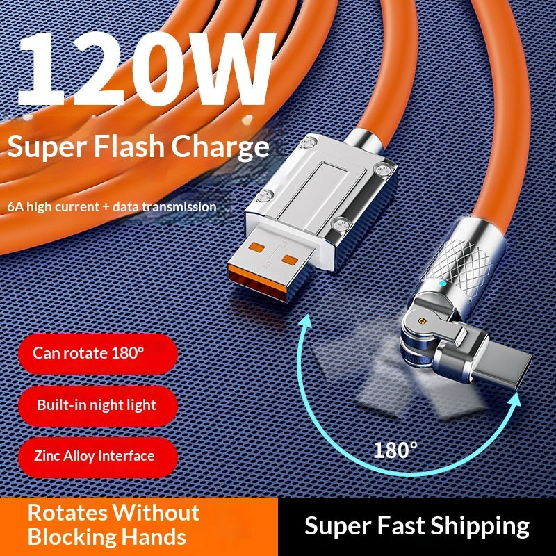 Mecha Elbow 180 Rotating Data Cable Reinforced