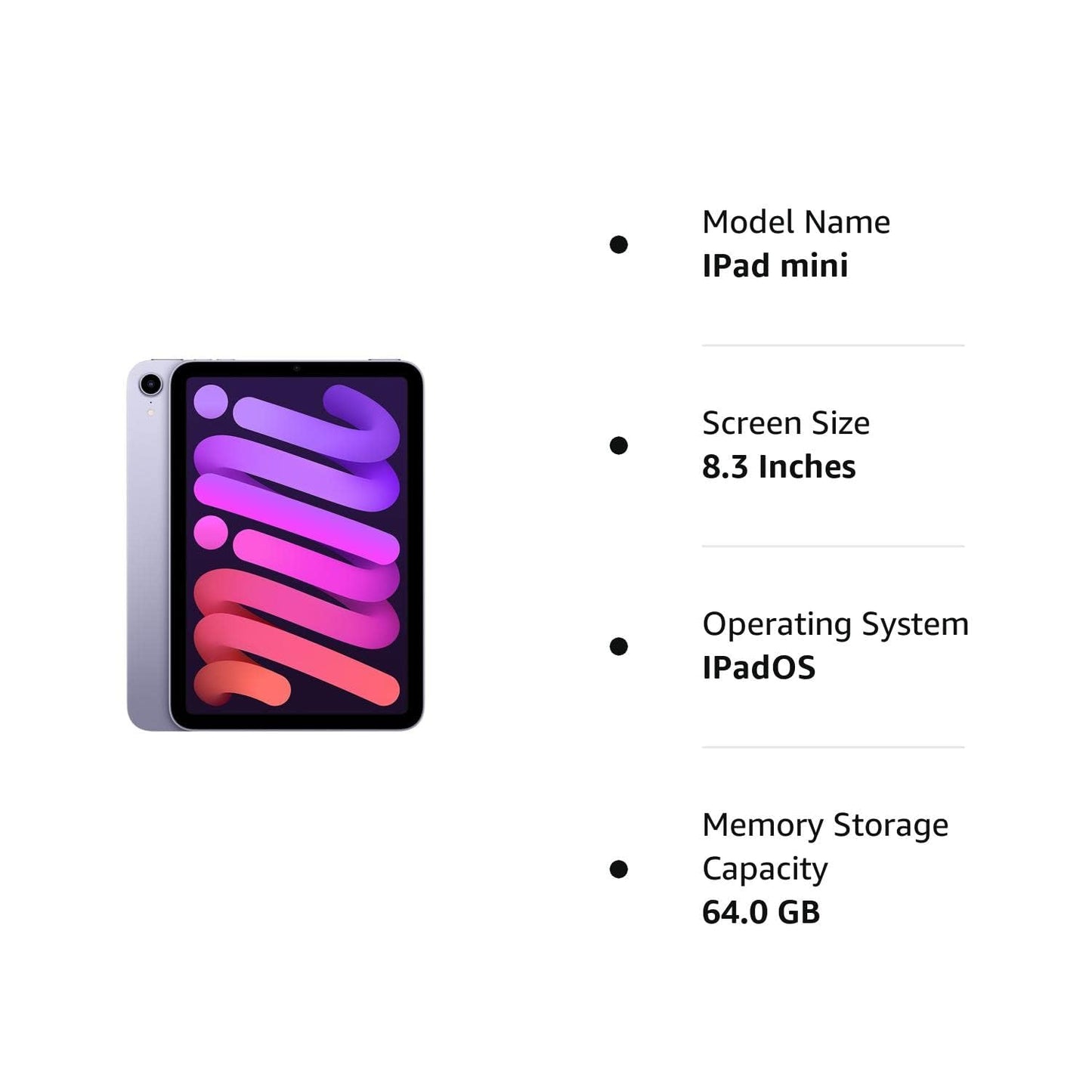 Apple 2021 8.3-inch iPad Mini 6, Wi-Fi, 256GB, Space Gray (Renewed)